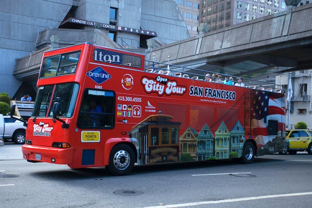 Modern white shuttle bus for group and corporate transportation